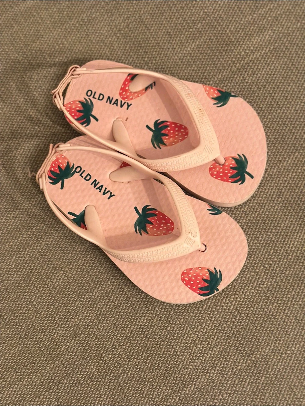 Old Navy Pink Strawberry Print Kids Sandals